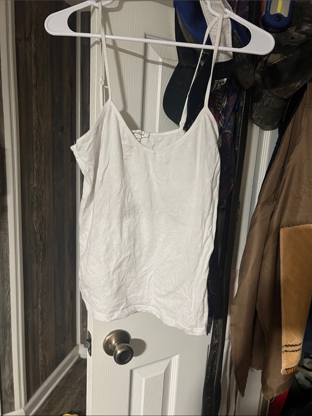 Women’s White Spaghetti Strap Tank Top